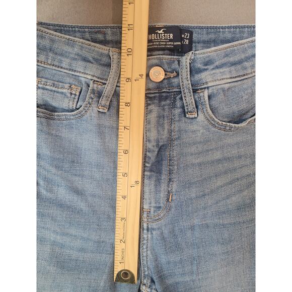 Hollister 00L Ultra High-Rise Super Skinny Crop Jeans Y2K Trend - Picture 6 of 8